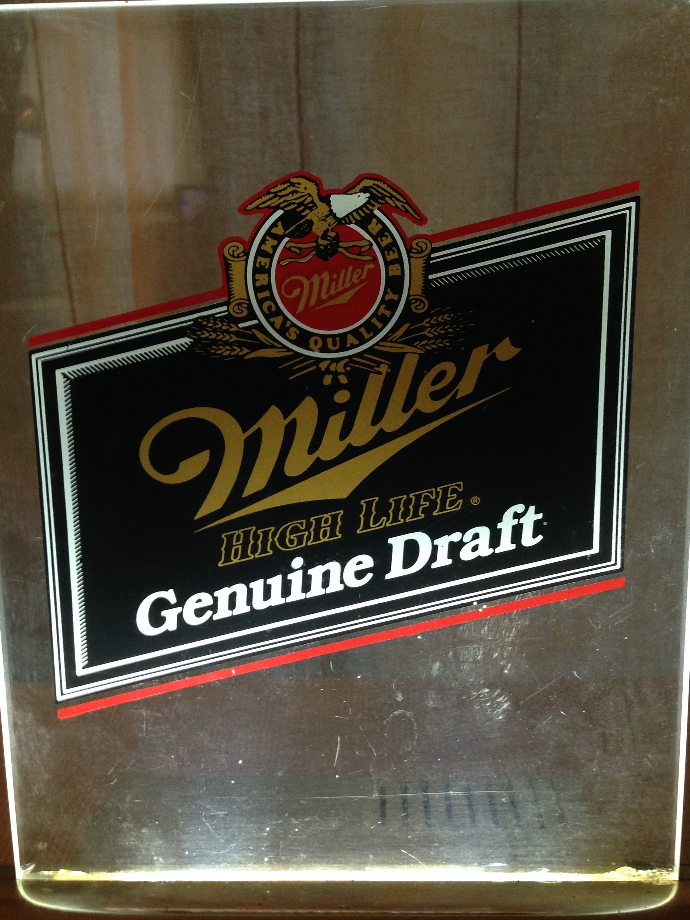 Vintage Miller High Life Beer Light With Digital Clock Register