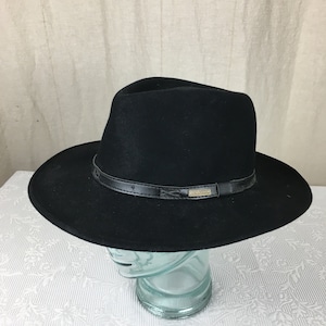 Vintage Pendleton Fedora AB 202-71037 Black Wool With Black  display picture 2