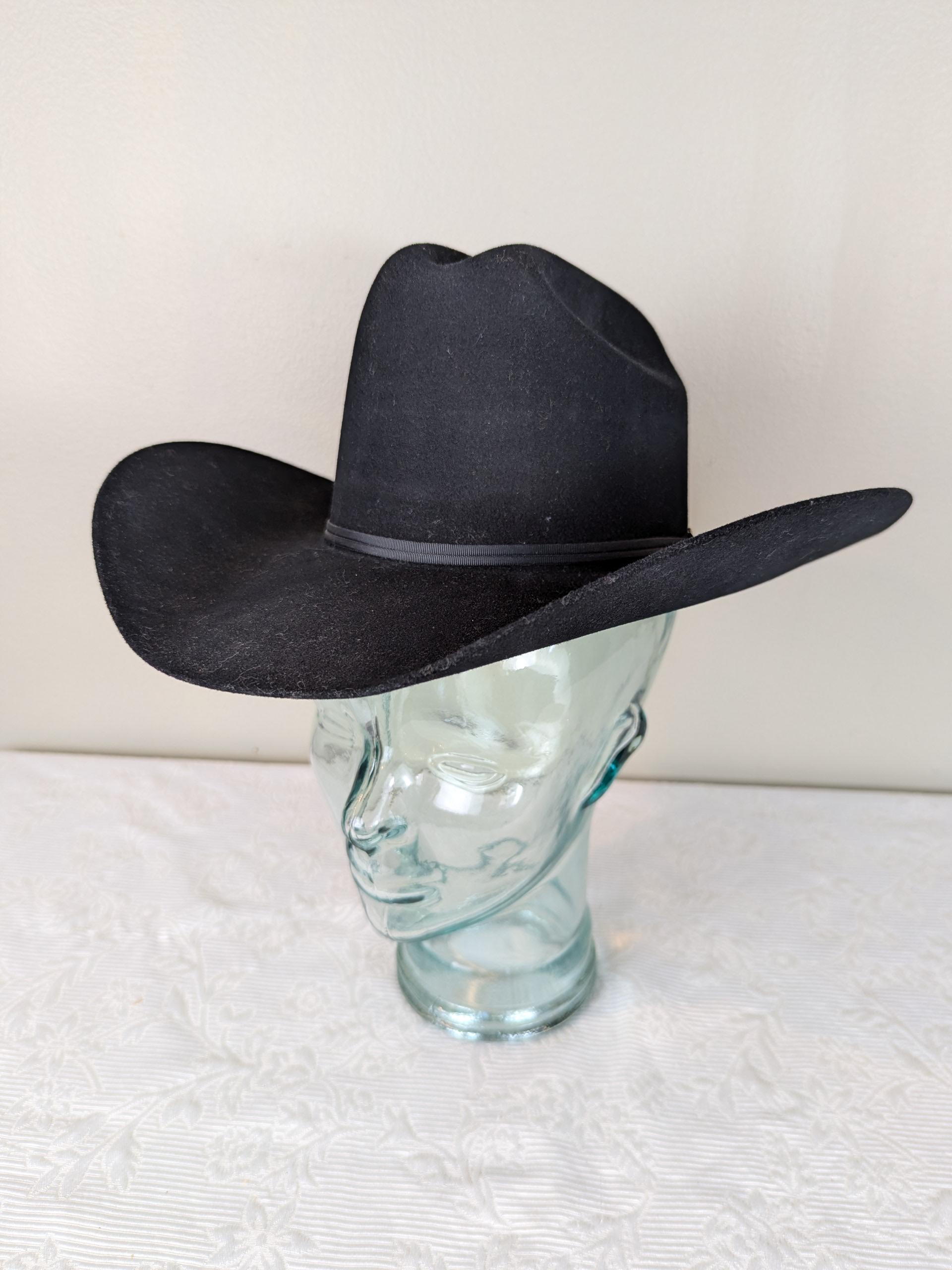 Buy Vintage Black Bailey 4X Angora Blend Cattleman display picture 3
