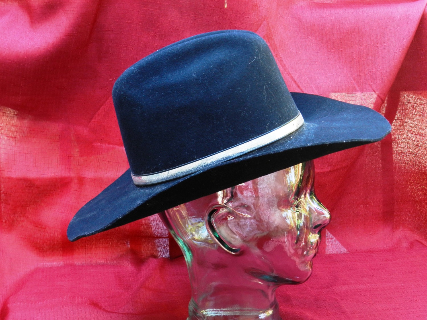 D&Y Wide Brim Felt Tan Fedora Hat With Faux Leather Ribbon