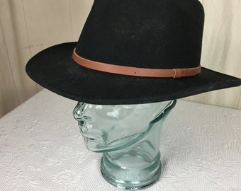 Cappello Vintage Nero Pendleton Lana Fedora Style Taglia Medio 04250