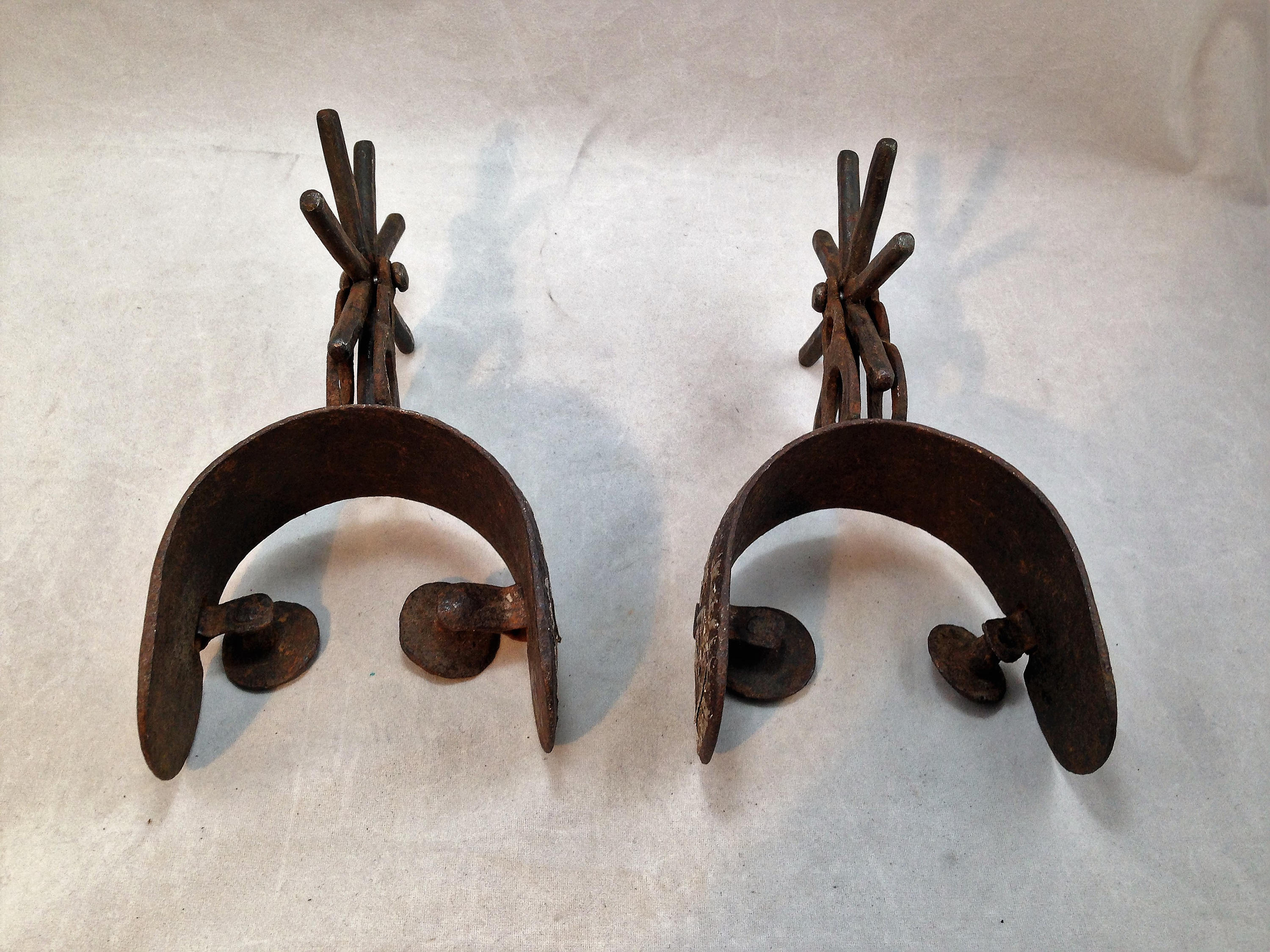 Vintage to Antique Mexican Spurs Hand Hammered With Some 