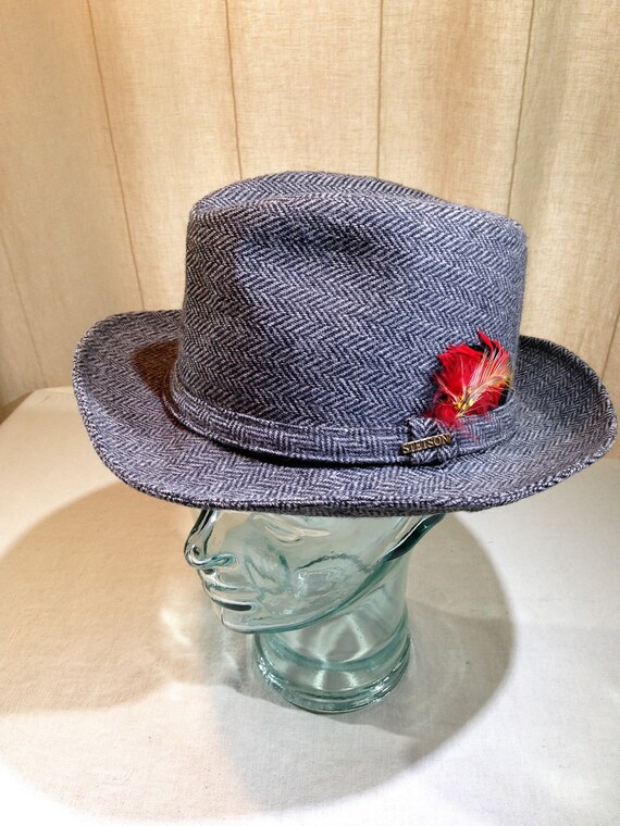 stetson herringbone fedora