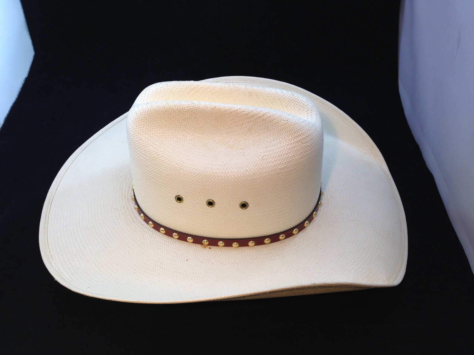 Vintage Bailey URollit 6X Shantung Panama Straw Cowboy Hat Etsy