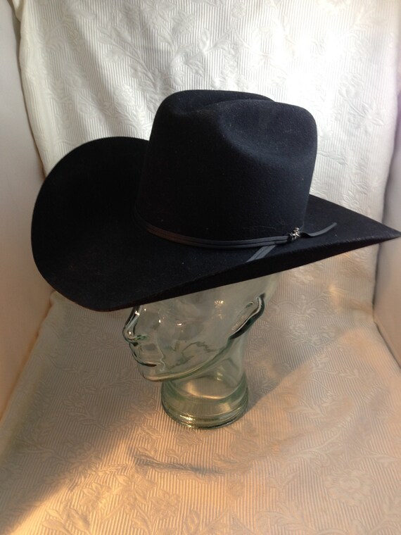Vintage Black Bailey Cowboy Hat 