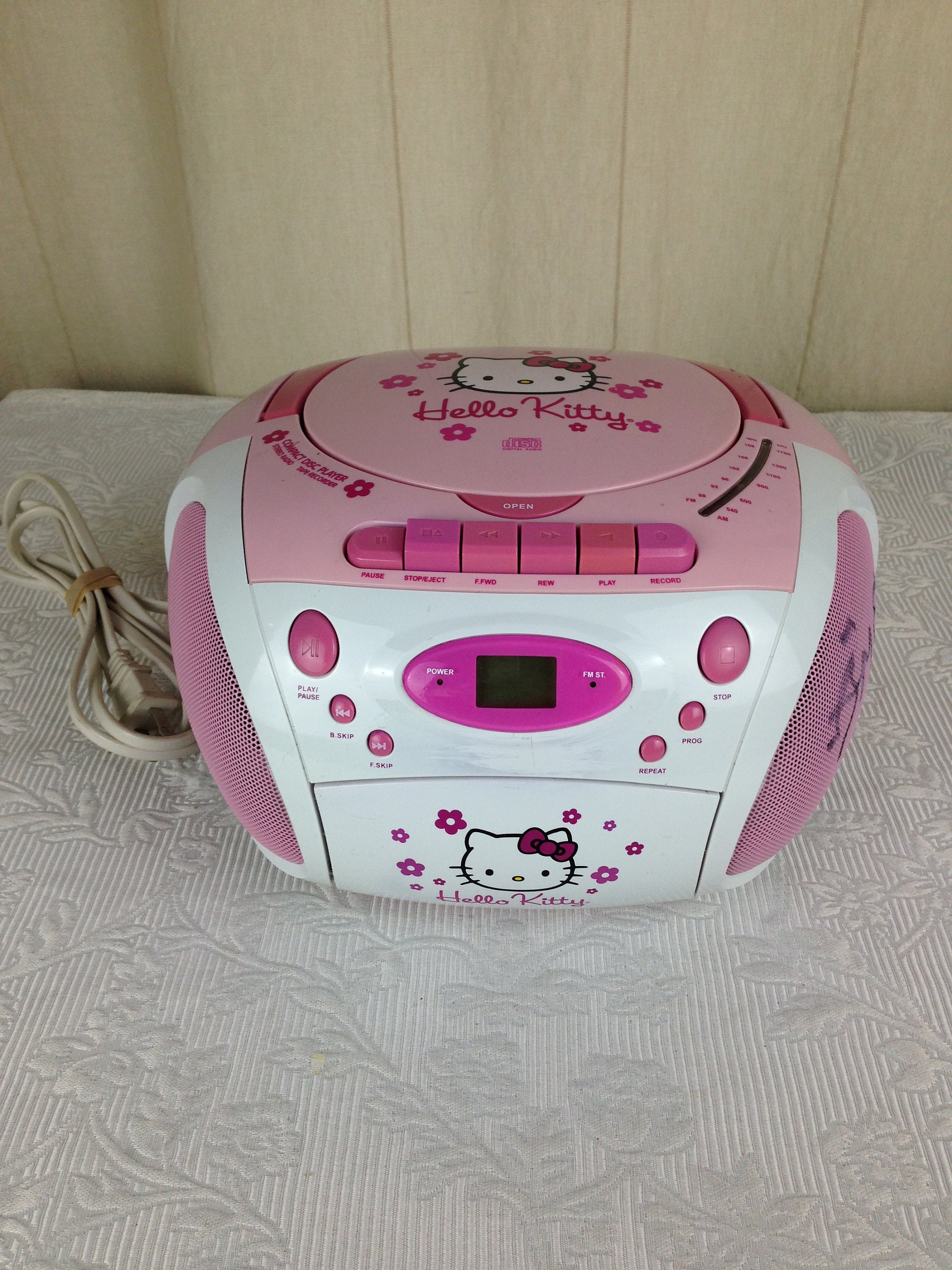 det er smukt halskæde peeling Hello Kitty CD Player With Cassette and AM and FM Radio All - Etsy