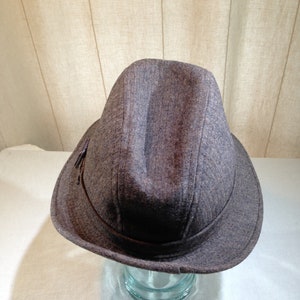 Vintage Pendleton Wool Brown and Brown Speckled Bucket Style Fedora Size 7 02565 image 3