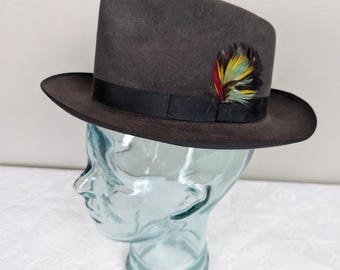 Vintage Pendleton Fedora AB 202-71037 Black Wool With Black  display picture 3