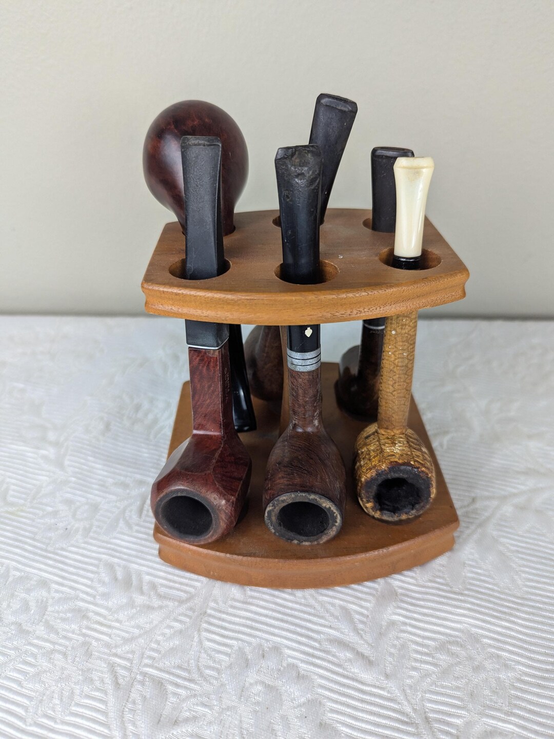 Decatur Industries Pipe Rack Vintage Pipe Rack Holder Decatur Industries With 6 Pipes 04586 - Etsy