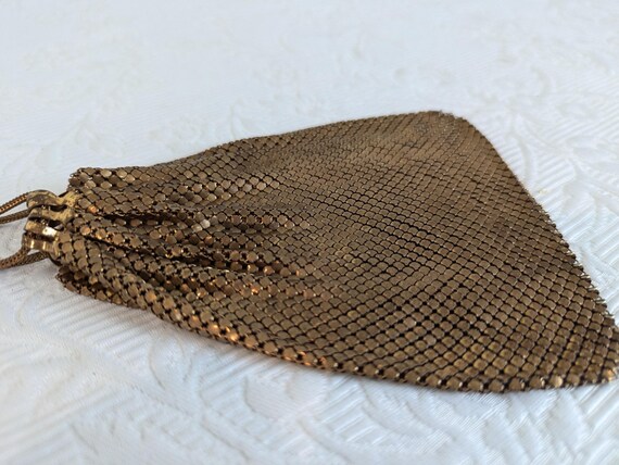 Vintage Gold Mesh Soft Bucket Drawstring Style Ha… - image 6