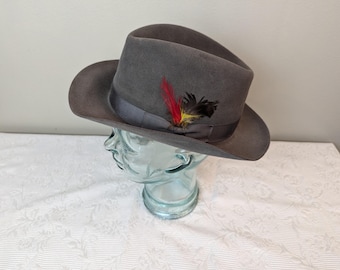 Vintage 1950s Royal STETSON WHIPPET Fedora W/ Box ~ Size 7 1/8