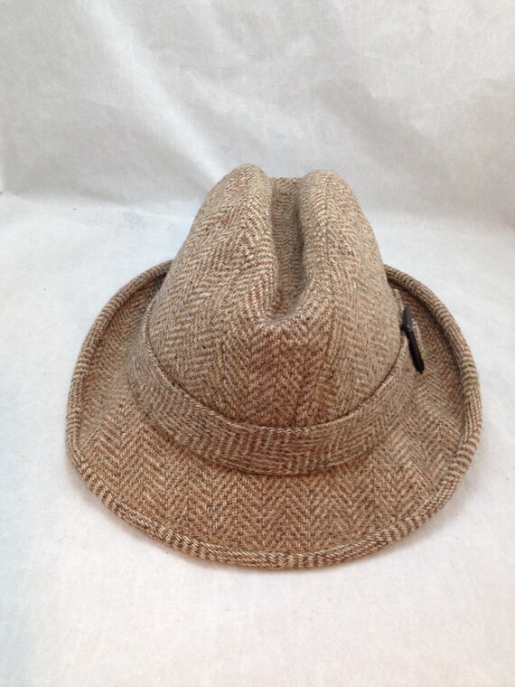 Vintage Pendleton Wool Multi Brown Herringbone Bu… - image 3