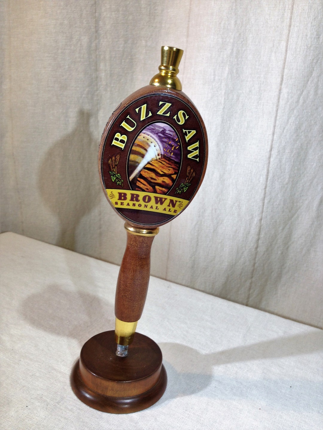 Tap Handle for Deschutes Brewing Buzzsaw Brown Seasonal Ale 9 1/2 Inch