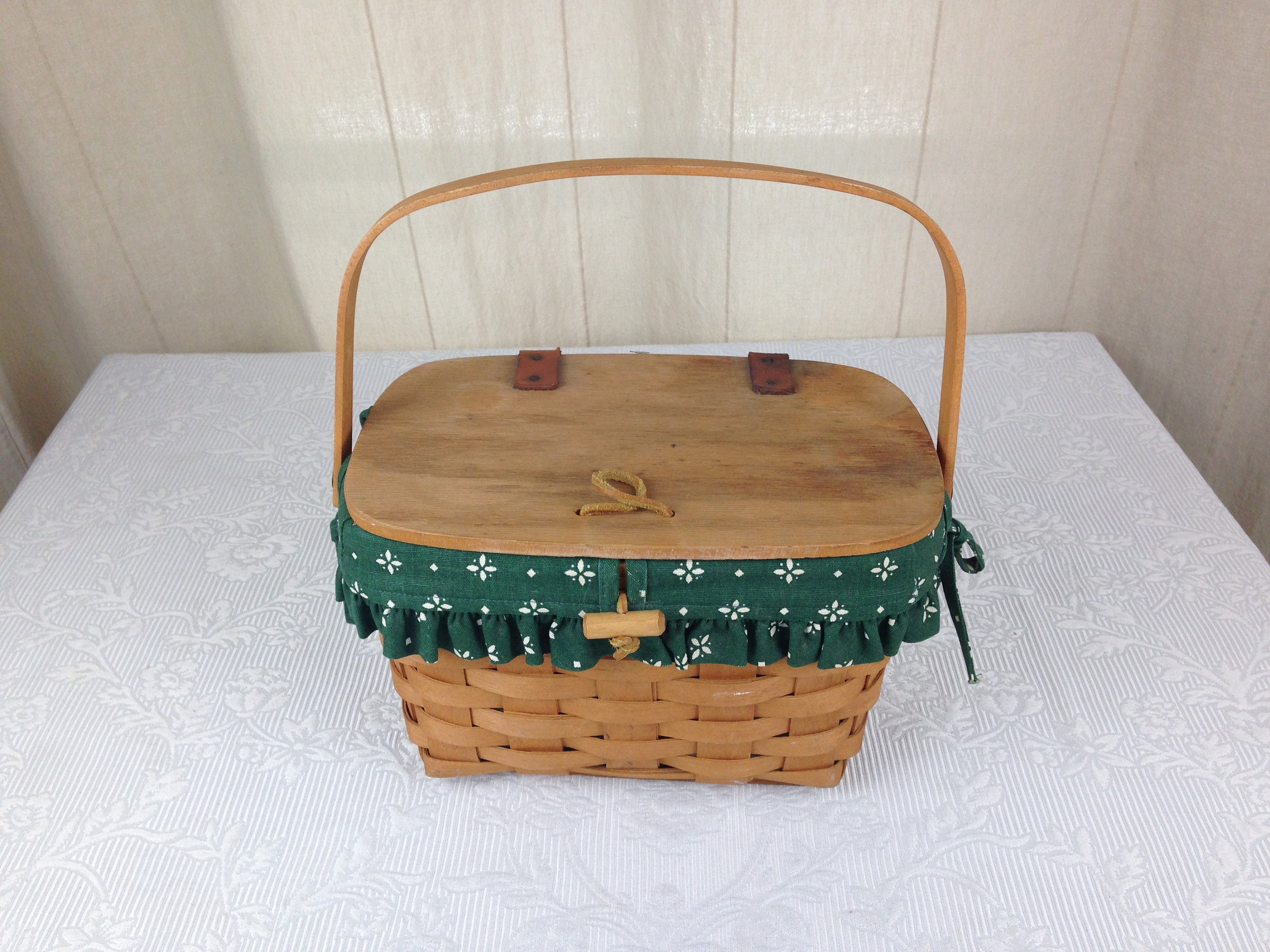 Vintage Longaberger Wooden Tall Square Basket With a Handle Easter Basket  Home Decor Made in 1998 -  Hong Kong