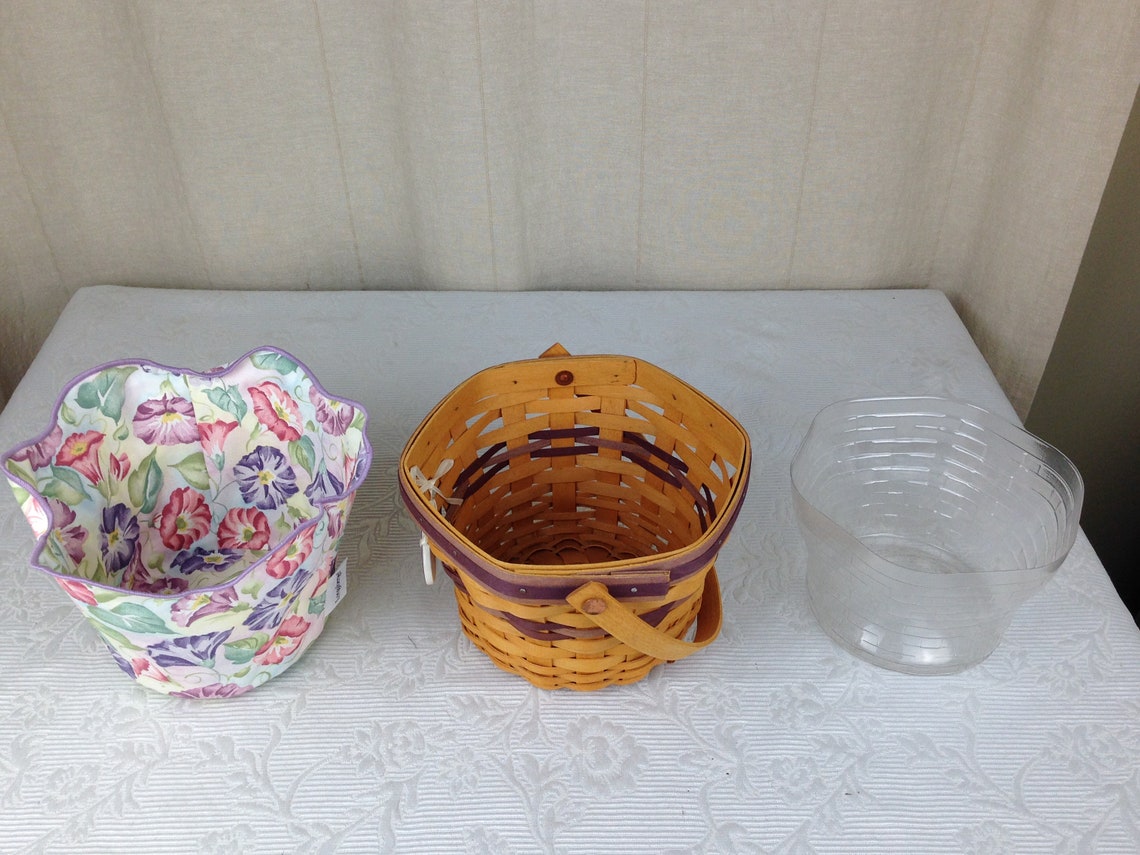 Vintage Longaberger 'morning Glory' Basket 7 1/2 Inch Etsy