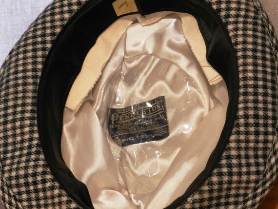 Vintage Pendleton Black and white Houndstooth Fed… - image 5