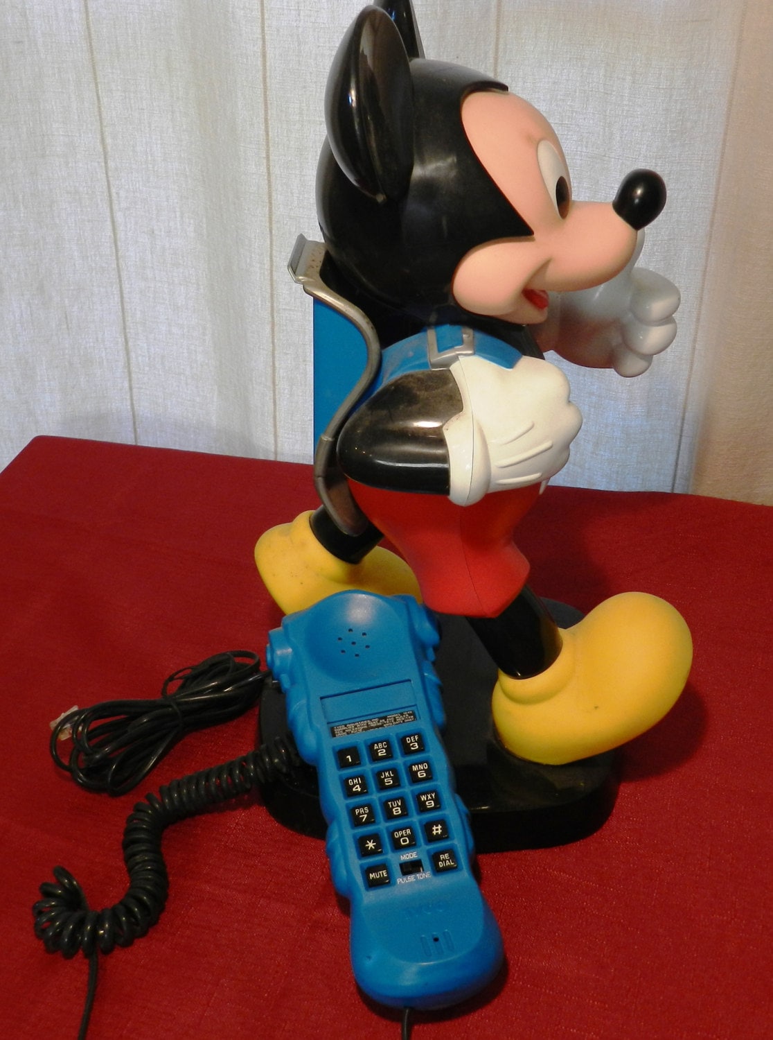 Vintage Mickey Mouse Back Pack Touchtone Phone by Tyco 04756 - Etsy UK