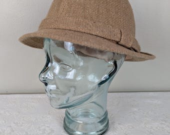 Vintage Stetson Short Brim Fedora  Light Brown Size Large    04548