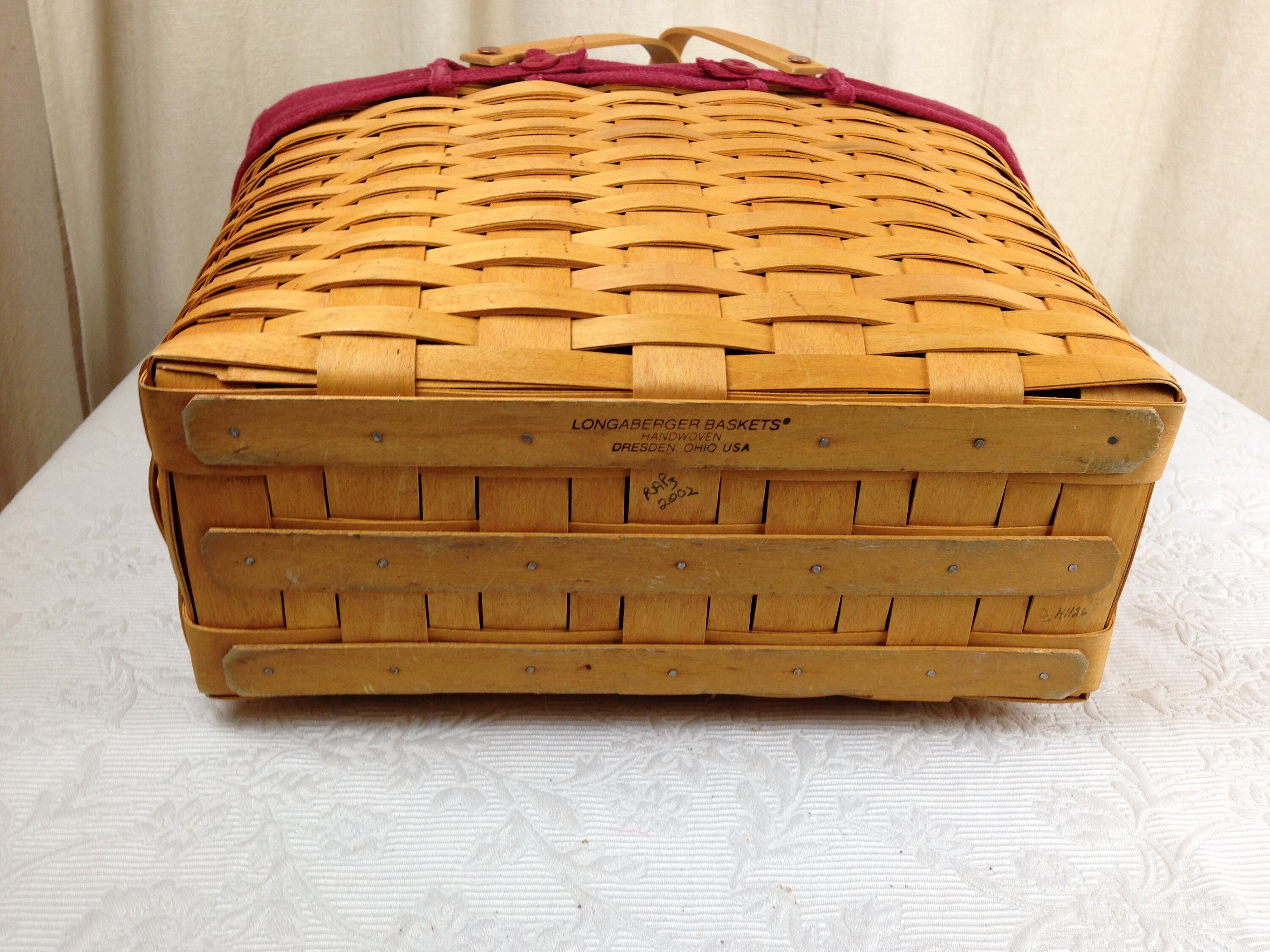 Vintage Longaberger Basket Large Rectangle Sweetheart Etsy
