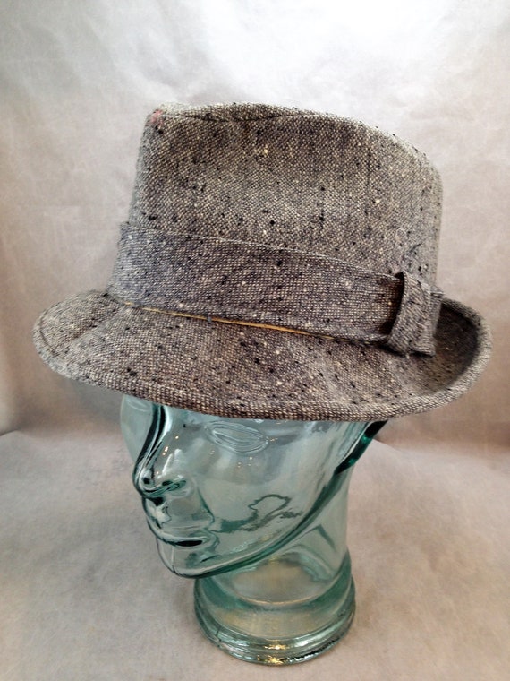 Vintage Pendleton Fedora 100% Wool Speckled Gray … - image 1