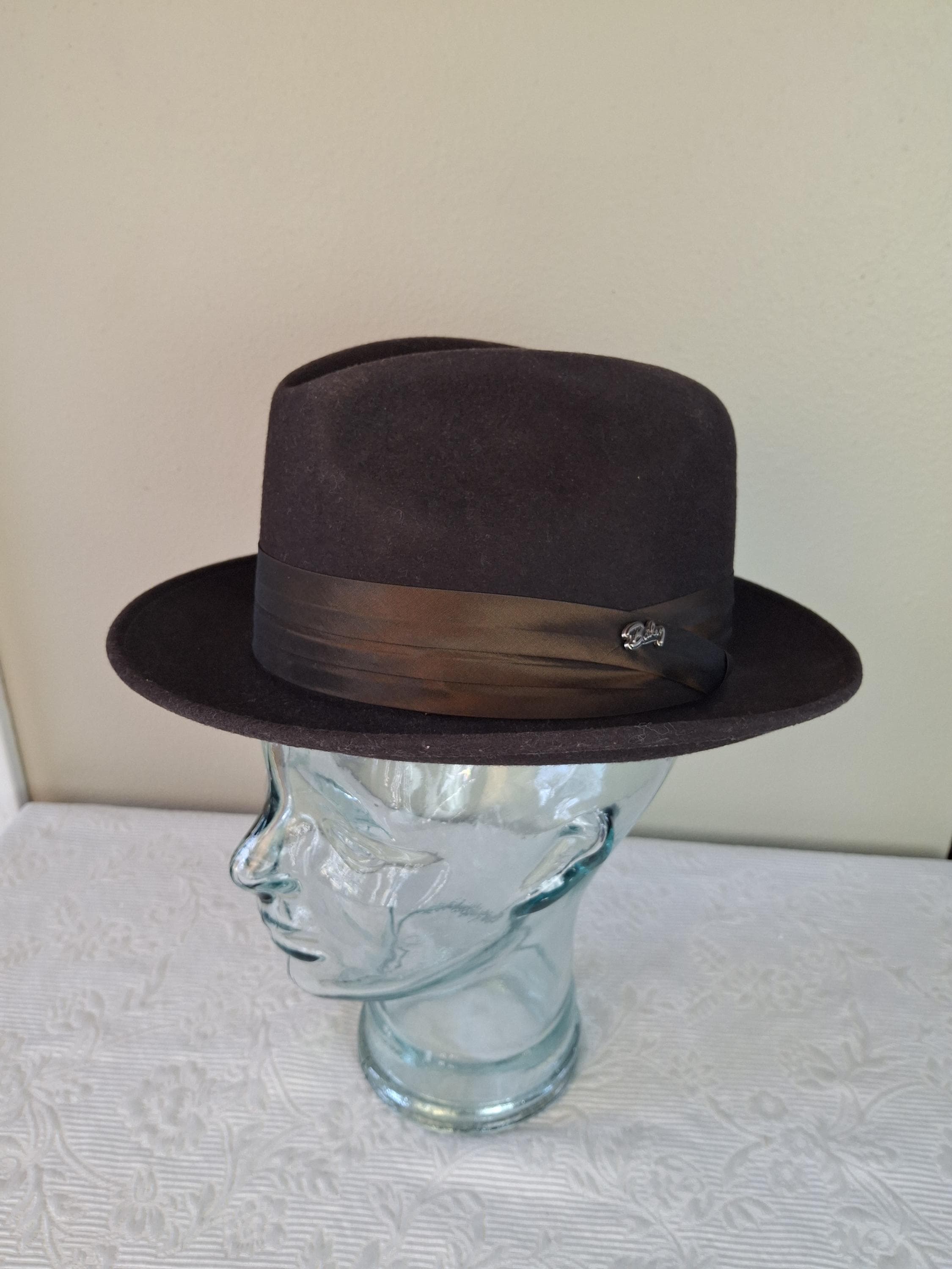 Beige Wool Fedora Hat with Paisley Silk Tie Accent JA-923-TANMARLE-1.jpg?v=1635977691 main image 4