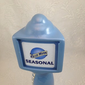 Blue Moon Tap Handle for Their Seasonal Ales 10 Inch Blue Ceramic with Changeable Face 02817 image 4