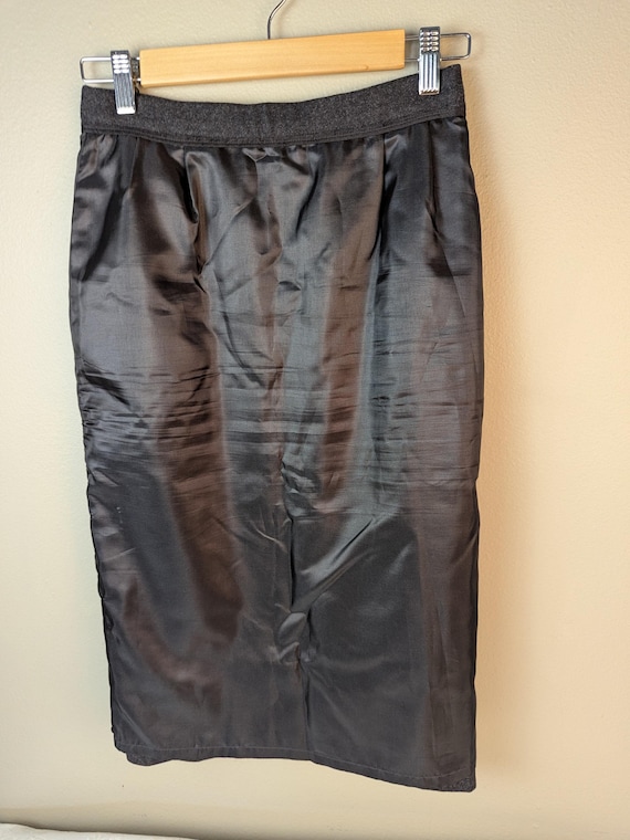 Jupe grise Pendleton 100 % laine doublée vintage des années 80 et 90, 12 poches