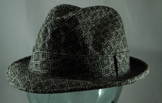 Men's Dress Fedora by Towncraft Black and Grey Ho… - image 1