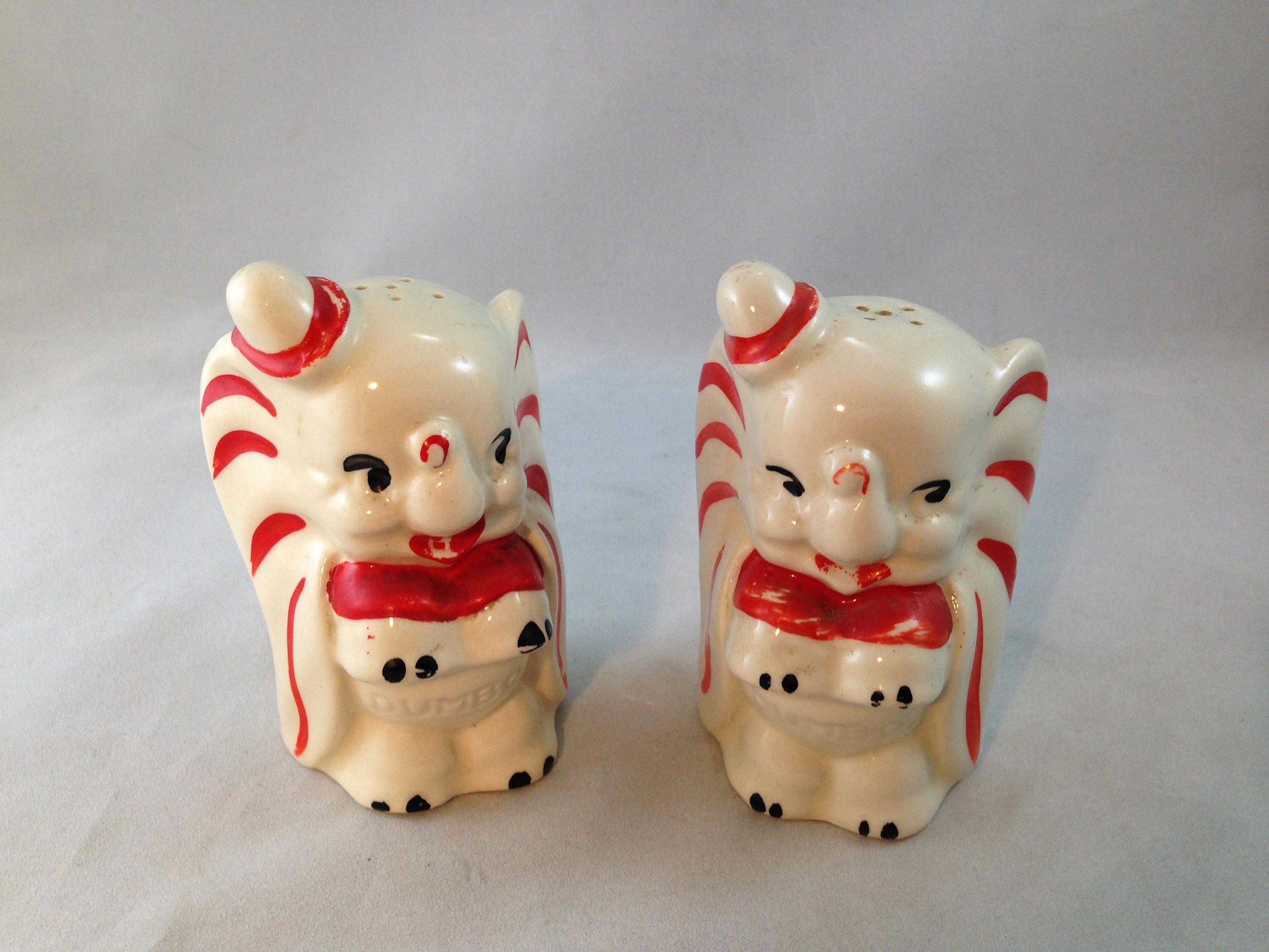 Vintage Dumbo Salt and Pepper Shakers Great Paint Walt Disney Etsy