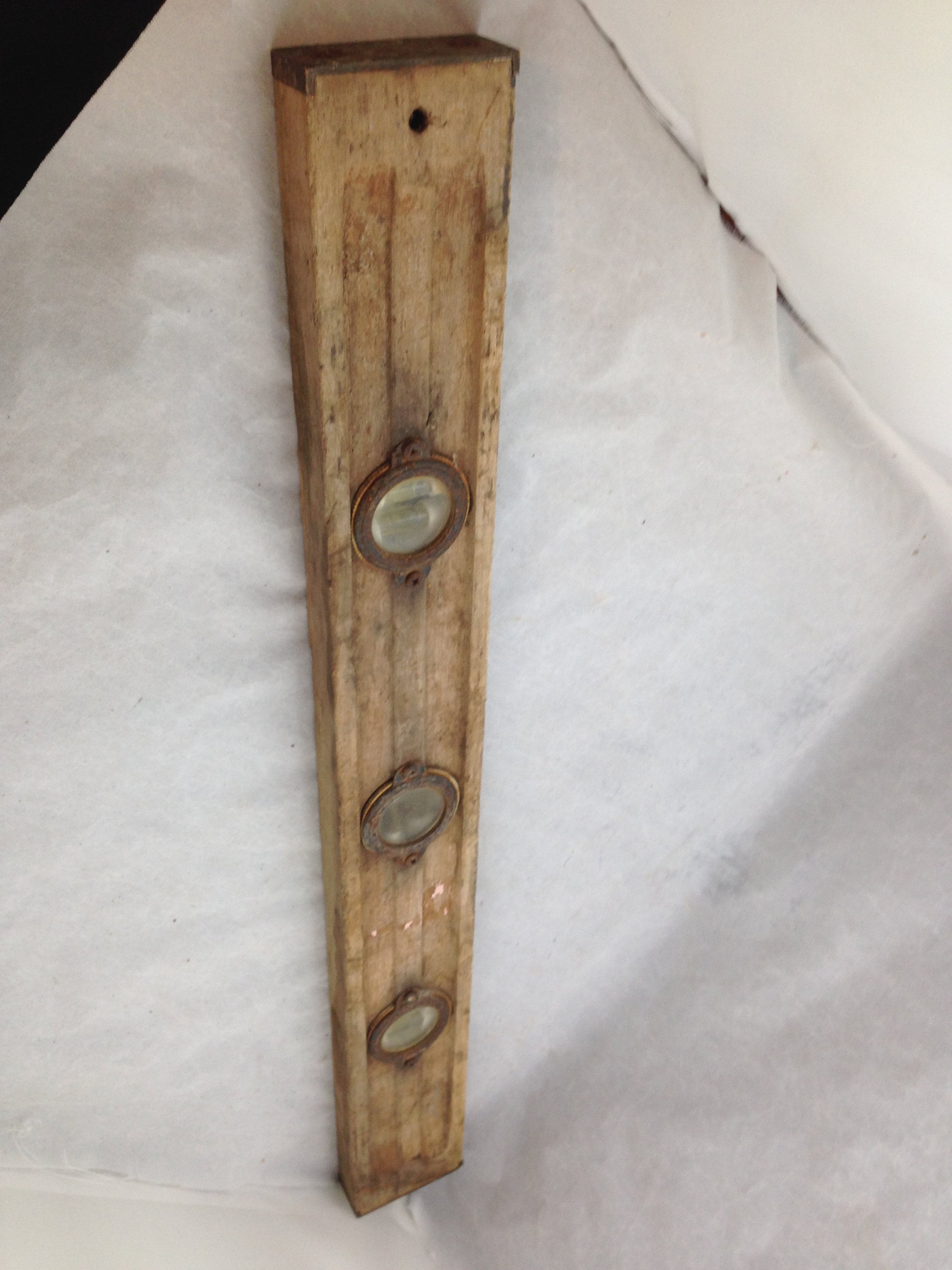 Vintage to Antique 24 Inch Wood Level With 6 Bubbles No Marks or