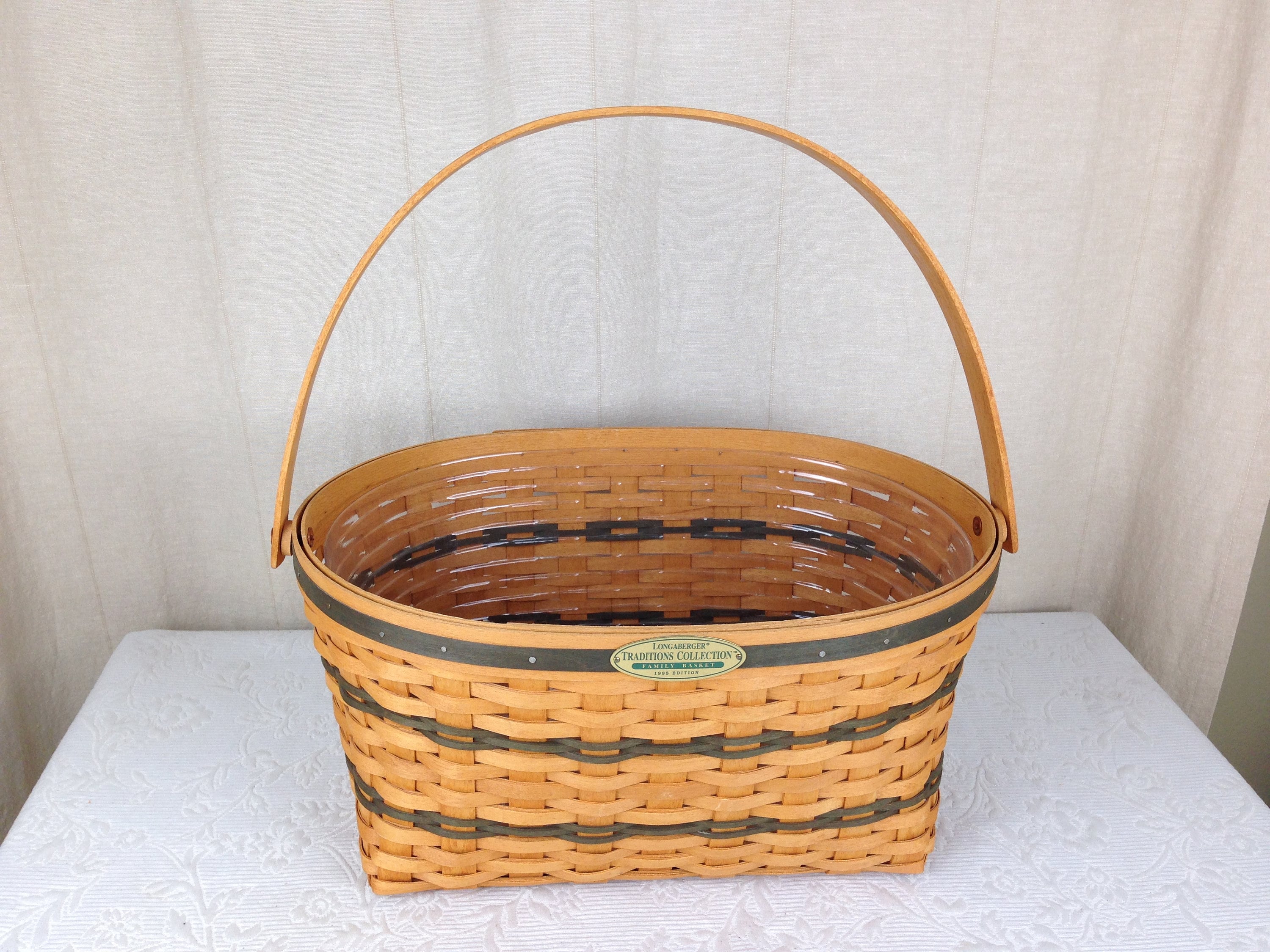 Vintage Large Longaberger 1995 Traditions Collection Oval Basket