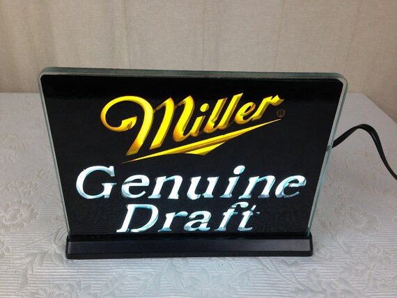Vintage Miller Genuine Draft Beer Advertising Sign Working