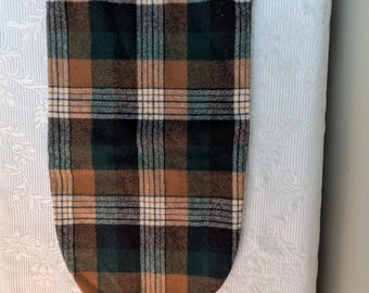 Pendleton Kordelzugbeutel 38 x 23 cm in Braun, Grau, Schwarz und Beige kariert 04826