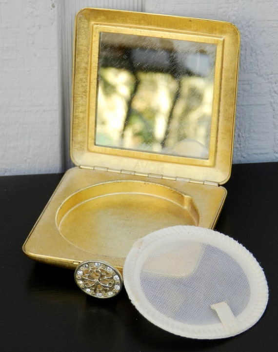 Vintage Avon 'Imperial Jewel' Compact Textured Go… - image 3