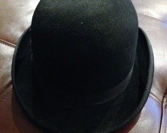 Accessoires Hoeden & petten Nette hoeden Bolhoeden Vintage Bowler of Derby Style Hoed van Jaxon Size Large Zwart 100% Wol 03006 