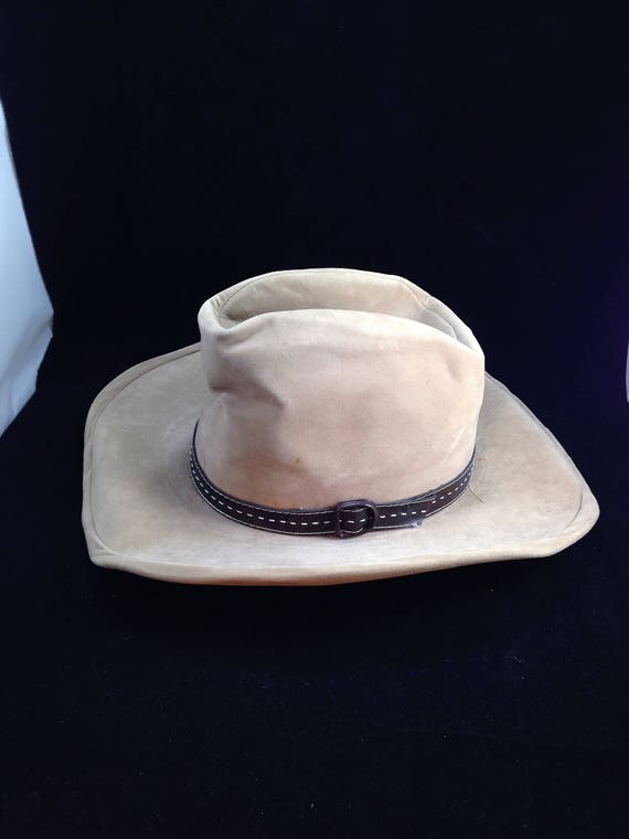 Vintage Bailey URollit Cowboy Hat Beige Velour with … Gem