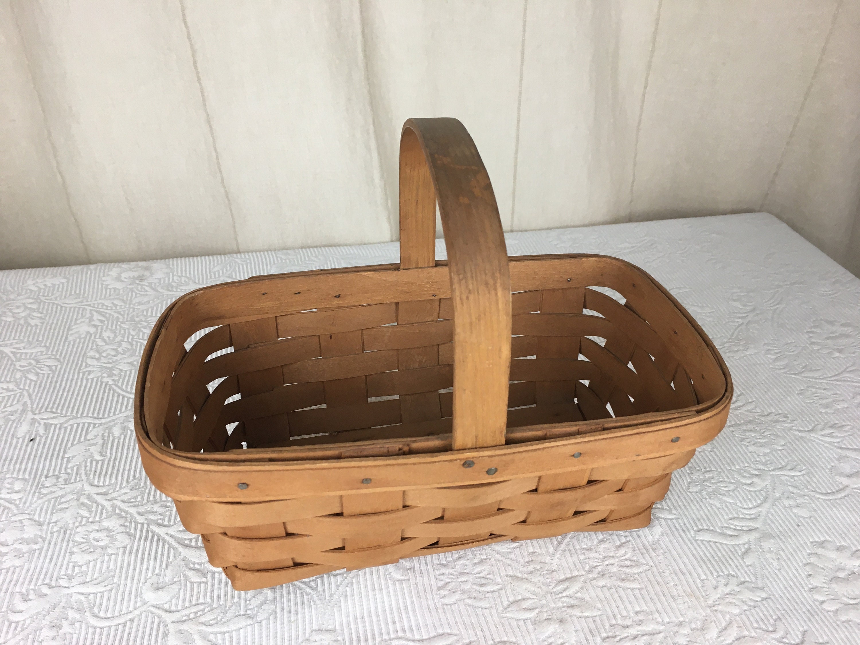 Vintage Longaberger Basket 10 by 6 1/4 Inches and 3 1/2