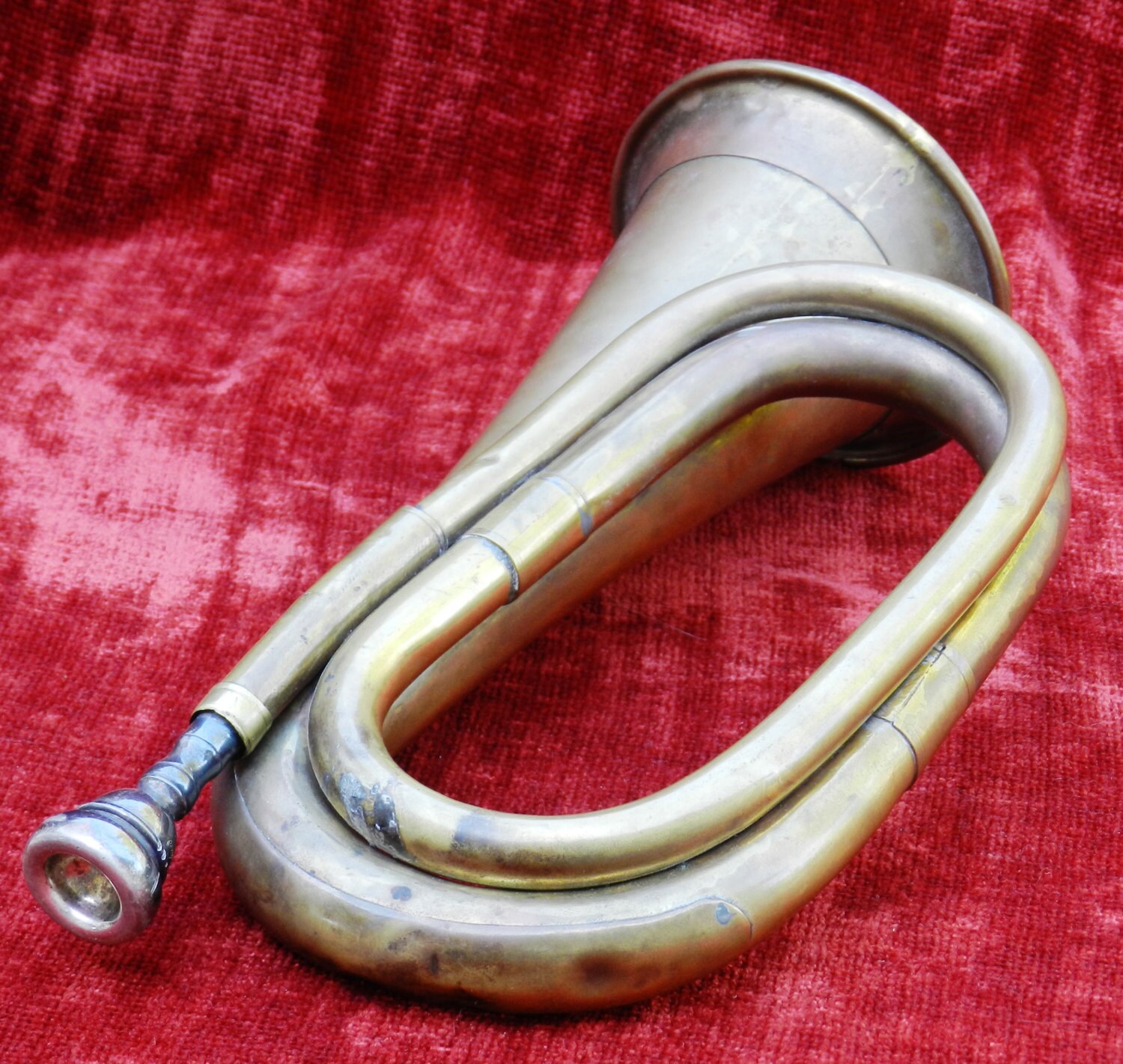Vintage Brass Bugle with Mouthpiece 02709 Etsy