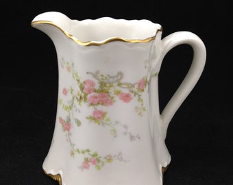 Vintage Warwick China Variation of the Pink Rose Pattern B2062 Small Milk Pitcher or Large Creamer   04343