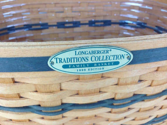 Vintage Large Longaberger 1995 Traditions Collection Oval Basket
