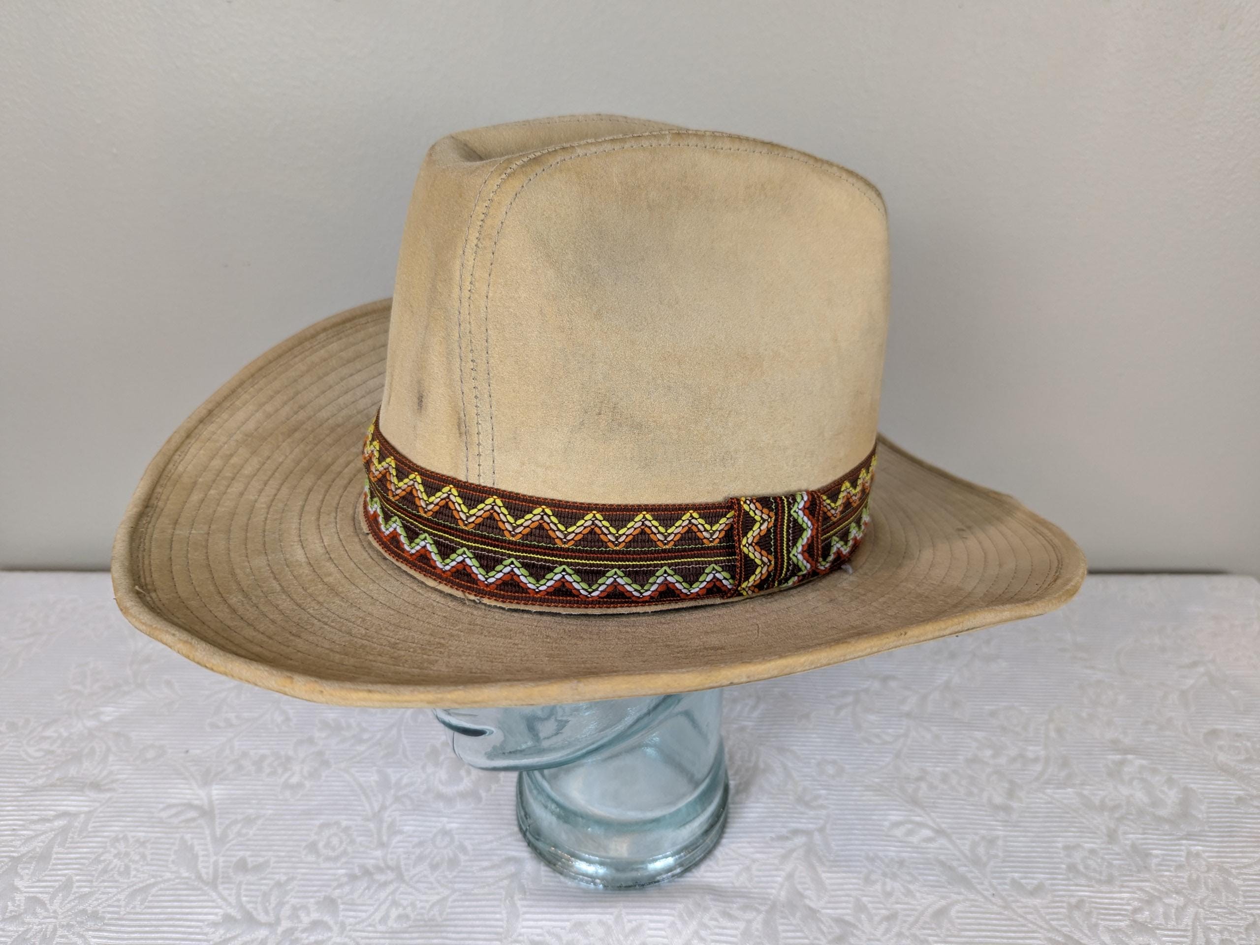 Vintage Western Hat 7 1/2 - Etsy
