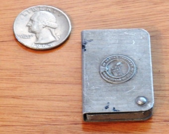 Caja fuerte de aluminio vintage para sellos de la Asociación Nacional de Carteros, 4 x 3 cm, 05074