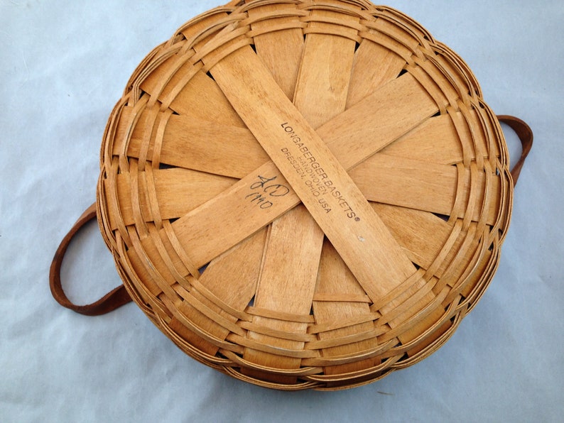 Vintage Longaberger Round Basket 10 Inch Across and 4 Inches Etsy