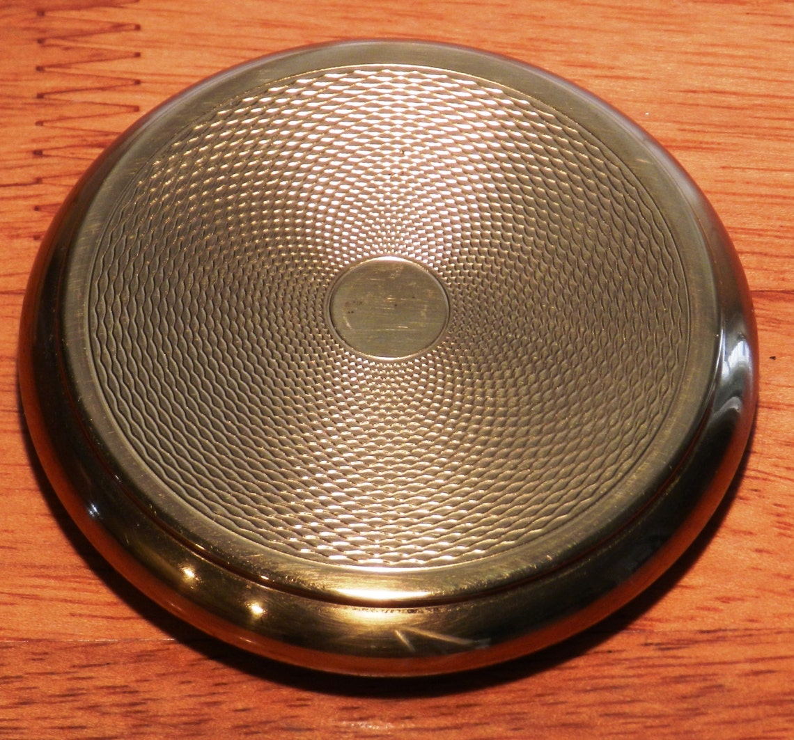 Vintage Pocket Ashtray by Zell Gold Tone Metal with Glass Etsy