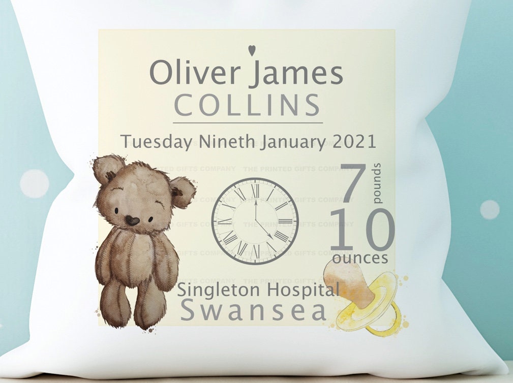 Birth Announcement Personalised Baby Gift Personalised Etsy UK