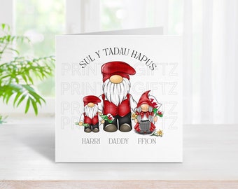 Welsh Father's Day Card 'Sul Y Tadau Hapus Tadcu' - Nansi Nudd – Draenog - View #4