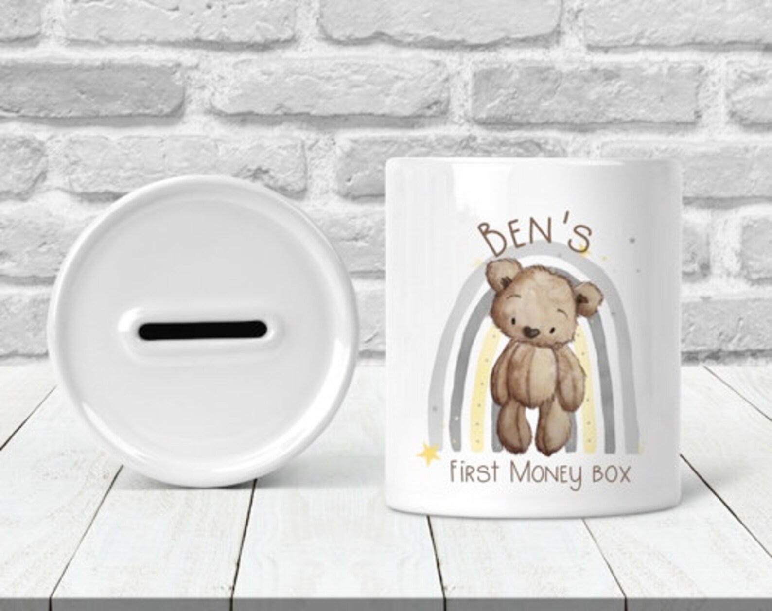 Personalised Ceramic Money Box Gift for Him Custom Name Etsy