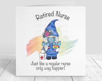 NURSE RETIREMENT CARD |  card for her | retirement card | officially old card | greetings card | Greetings Card | old age card | Pensioner
