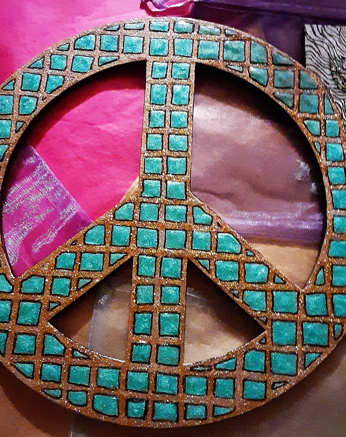 21 x 8 Peacock Love Sign Peacock Blue Aqua Etsy