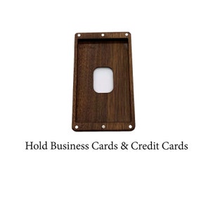 Personalized Business Card Holder, Personalized Business Card Case, Business card case wood image 4